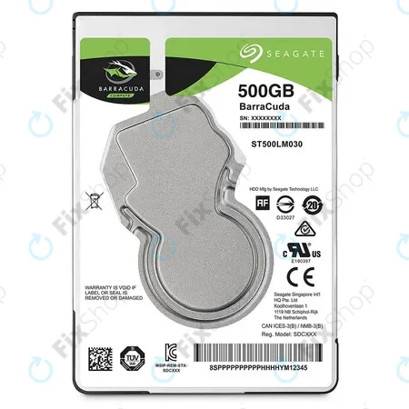 Seagate BarraCuda - HDD 2.5" 500GB (5400RPM, Cache 128MB, SATA) - ST500LM030