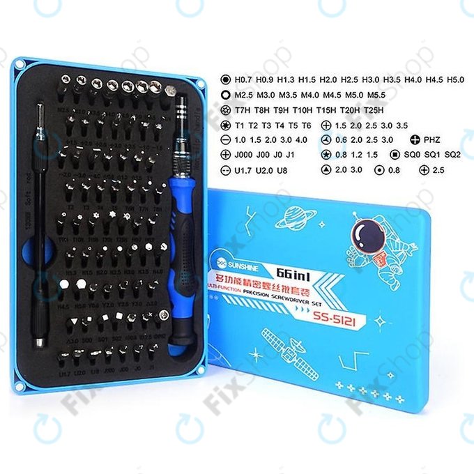 Sunshine SS-5121 - Csavarhúzó Bitkészlettel 66in1