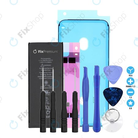 Apple iPhone SE (2nd Gen 2020) - Akkumulátor 1821mAh FixPremium + Ragasztó Akkumulátor Rögzítéshez + Ragasztó LCD Kijelzőhöz + Szerszámkészlet - Multipack