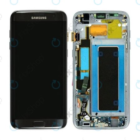 Samsung Galaxy S7 Edge G935F - LCD Kijelző + Érintőüveg + Keret (Black) - GH97-18533A, GH97-18594A, GH97-18767A Genuine Service Pack