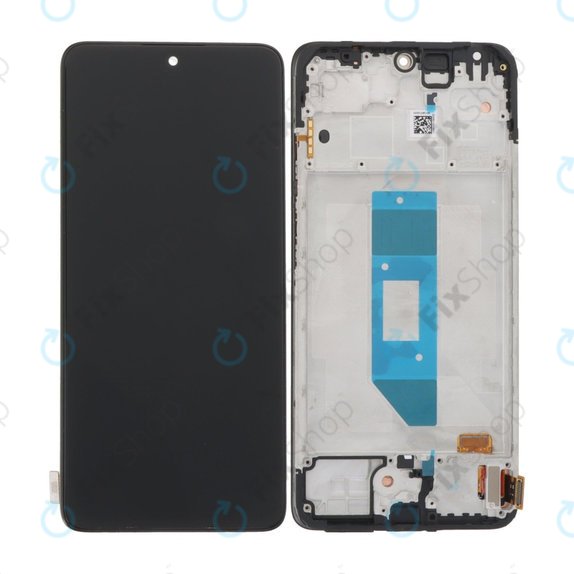 Xiaomi Redmi Note 14 Pro 4G 24116RACCG - LCD Kijelző + Érintőüveg + Keret (Midnight Black) OLED