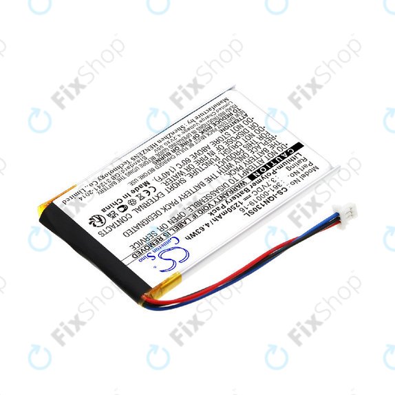 Akkumulátor Garmin Nüvi 1300, 1350, 1370, 1390, 1490, 1250mAh, Li-Pol, 3.7V, 361-00019-16, HQ