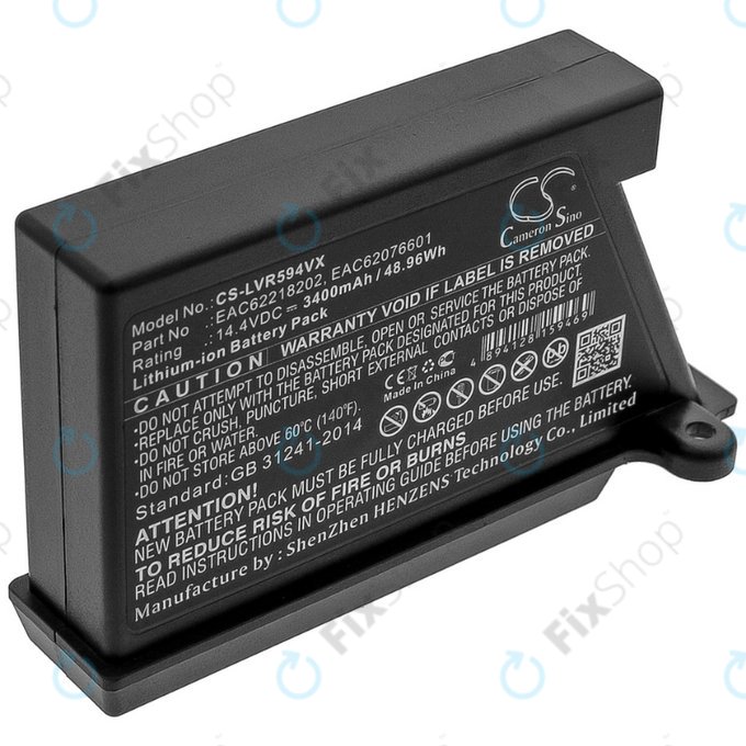 LG HomBot-series, VR-series - Akkumulátor EAC62218202, EAC62076601 Li-Ion 14.4V 3400mAh HQ