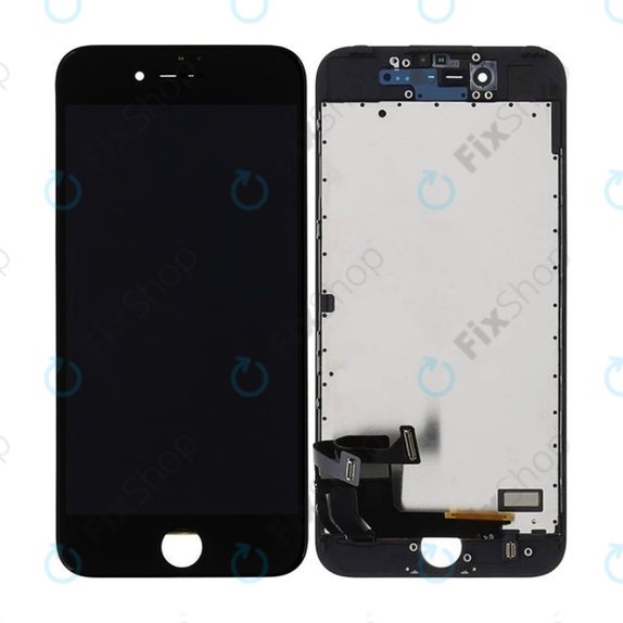 Kijelző In-Cell iPhone 7, Black, Érintőüveg kerettel, FixPremium
