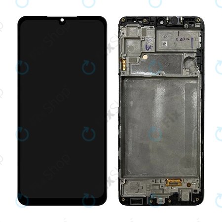 Samsung Galaxy M22 M225F - LCD Kijelző + Érintőüveg + Keret (Black) TFT