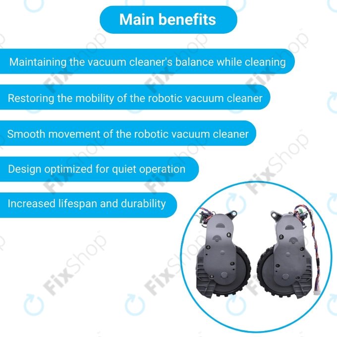 Xiaomi Roborock S5 Max, S6 Pure, S7 - Bal és Jobb Kerék Motorral (Szürke)