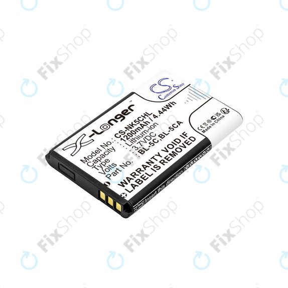 Akkumulátor Nokia 1208, 1110, 2310, 1200mAh, Li-ion, 3.7V, BL-5C, HQ