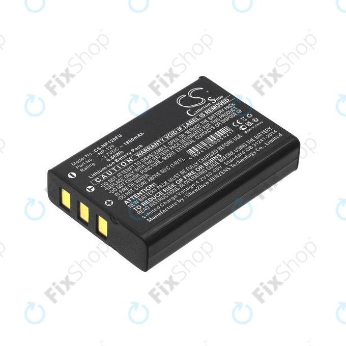 Akkumulátor Toshiba Camileo H30, FujiFilm NP-120, 1800mAh, Li-Ion, 3.7V, PX1657, HQ