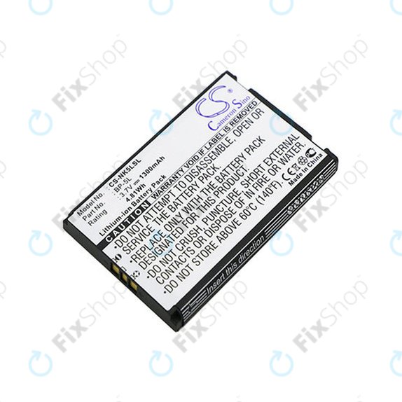 Akkumulátor Nokia 7710, 9500, E61, E62, N92, N800, 1300mAh, Li-Ion, 3.7V, BP-5L, HQ