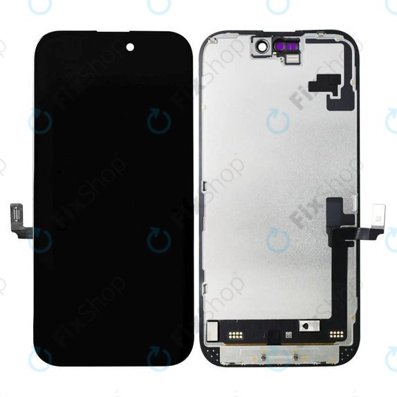 Kijelző In-Cell FHD iPhone 16, Érintőüveg kerettel, FixPremium