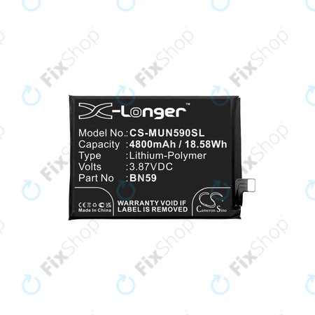 Xiaomi Redmi Note 10 M2101K7AI M2101K7AG, Note 10S M2101K7BG M2101K7BI - Akkumulátor BN59 4800mAh HQ