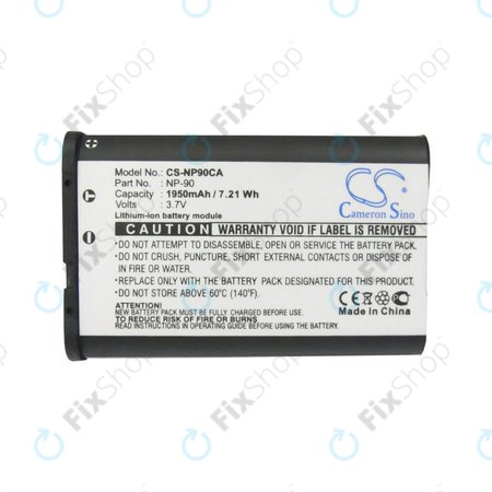 Akkumulátor Casio Exilim EX-H10, EX-FH100, EX-H15, EX-Z2000, EX-H20G, 1950mAh, Li-Ion, 3.7V, NP-90, HQ