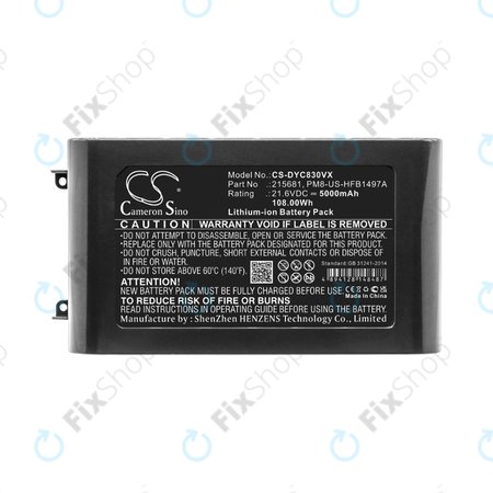 Dyson V8 - Akkumulátor 215681, PM8-US-HFB1497A Li-Ion 21.6V 5000mAh HQ