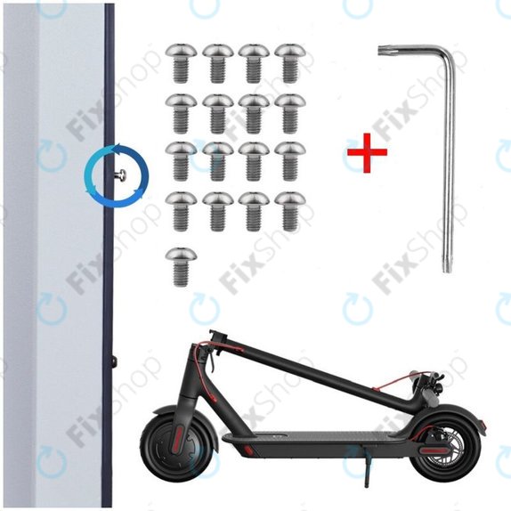 Xiaomi Mi Electric Scooter 1S, 2 M365, Essential, Pro, Pro 2 - Alsó Akkumulátorfedél Csavarok - M3 szál (17db)