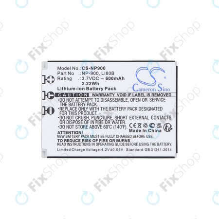 Akkumulátor Agfa, Aosta, Avant, Benq, Minolta, Olympus, Polaroid, 600mAh, Li-Ion, 3.7V, Li-80B, HQ