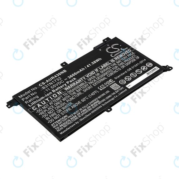 Akkumulátor Asus VivoBook S14, S430FA, 3600mAh, Li-Ion, 11.55V, B31N1732, HQ