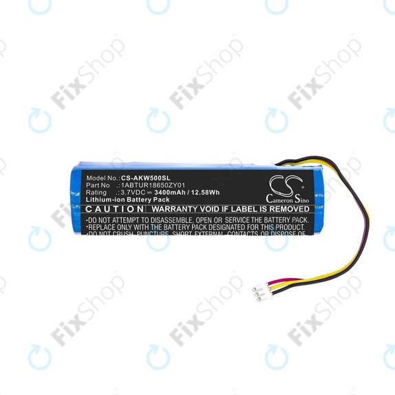 Akkumulátor Akai 5000 Solo, Ewi 5000, 3400mAh, Li-Ion, 3.7V, 1ABTUR18650ZY01, HQ