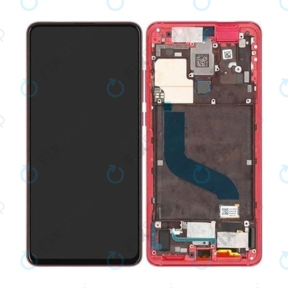 Xiaomi Mi 9T, Mi 9T Pro - LCD Kijelző + Érintőüveg + Keret (Red Flame) - 560910014033, 560910013033 Genuine Service Pack