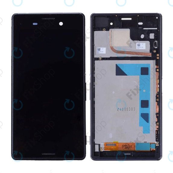 Sony Xperia Z3 D6603 - LCD Kijelző + Érintőüveg + Keret (Black) TFT