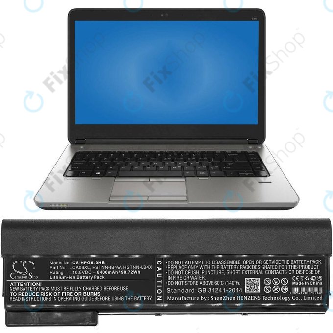 Akkumulátor HP ProBook 640 G1, 650 G1, 655 G1, 645 G1, 8400mAh, Li-Ion, 10.8V, CA06XL, HQ