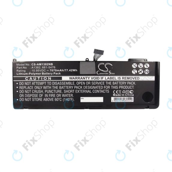 Apple MacBook Pro 15" A1286 (Early 2011 - Mid 2012) - Akkumulátor A1382 7070mAh HQ