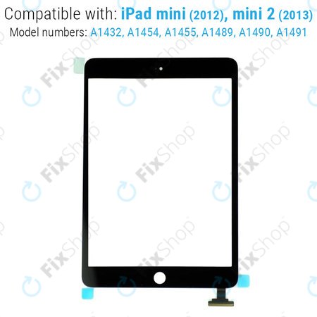 Apple iPad Mini, Mini 2 - Érintőüveg (Black)