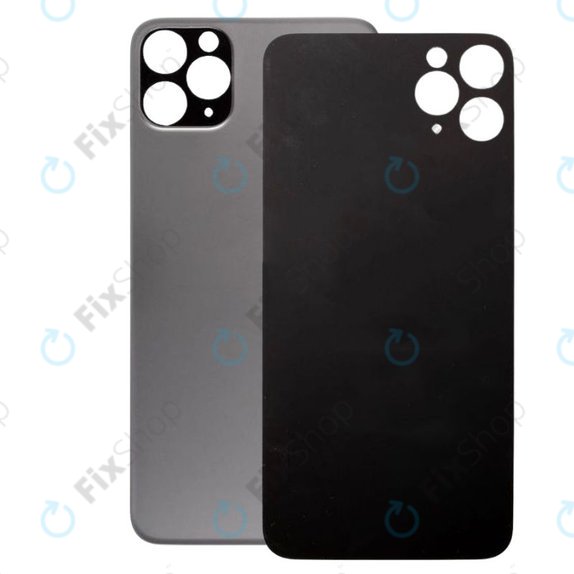 Apple iPhone 11 Pro Max - Hátsó Ház Üveg Nagyobb Kamera Nyílással (Space Gray)