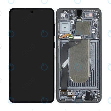 Samsung Galaxy S25 Edge - LCD Kijelző + Érintőüveg + Keret (Titanium Jetblack) - GH82-37224C Genuine Service Pack