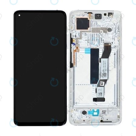 Xiaomi Mi 10T 5G, Mi 10T Pro 5G - LCD Kijelző + Érintőüveg + Keret (Lunar Silver) - 5600040J3S00 Genuine Service Pack