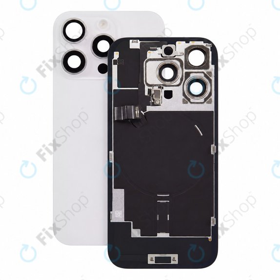 Hátsó ház üveg iPhone 16 Pro készülékhez, White Titanium, Pulled A