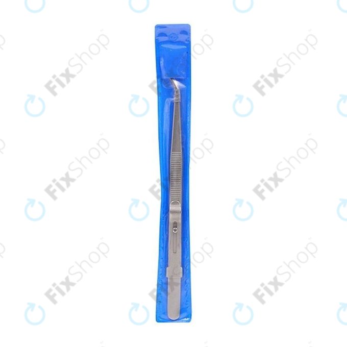 Professional Stainless Steel Tweezer with Curved Tip (162mm)