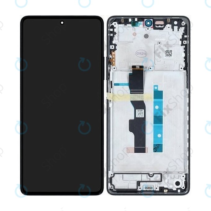 Xiaomi Redmi Note 13 5G 2312DRAABC - LCD Kijelző + Érintőüveg + Keret (Graphite) - 5600020N1700 Genuine Service Pack