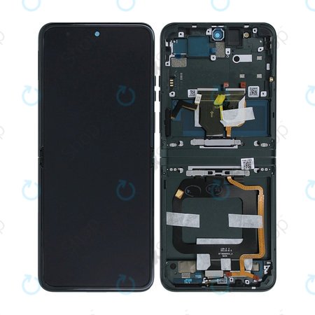 Motorola Razr 40 - LCD Kijelző + Érintőüveg + Keret (Sage Green) - 5D68C22834 Genuine Service Pack