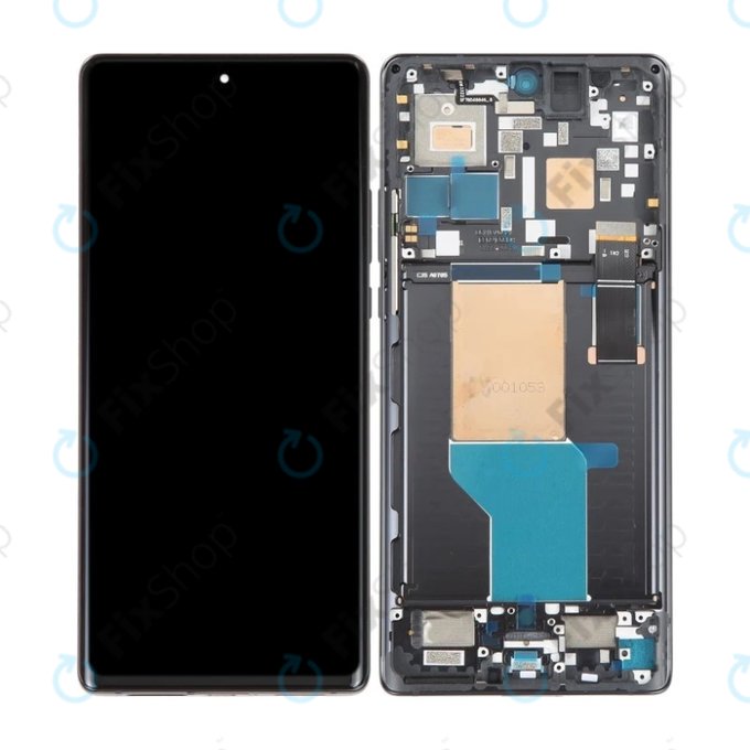 Motorola Edge 30 Ultra XT2241 - LCD Kijelző + Érintőüveg + Keret (Interstellar Black) TFT