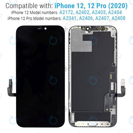 Apple iPhone 12, 12 Pro - LCD Kijelző + Érintőüveg + Keret Hard OLED FixPremium