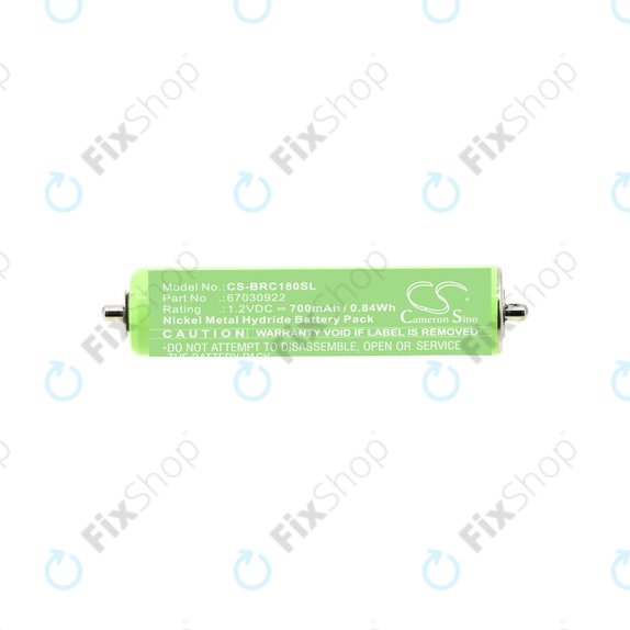 Akkumulátor Braun 1000, 180, 2000, 3000, 4735, 5411, Cruzer1, Cruzer Z20, 700mAh, Ni-MH, 1.2V, 67030922, HQ