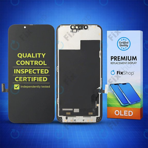 Kijelző Soft OLED iPhone 13, Érintőüveg kerettel, FixPremium