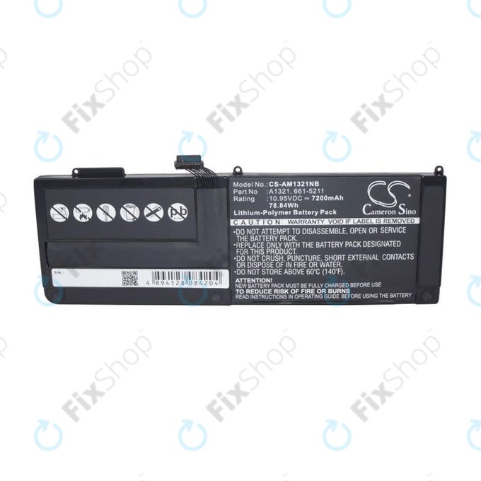 Apple MacBook Pro 15" A1286 (Mid 2009 - Mid 2010) - Akkumulátor A1321 7200mAh HQ