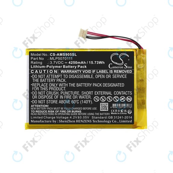 Akkumulátor Autel MaxiSys Mini, MaxiIM IM508, MS905, 4250mAh, Li-Pol, 3.7V, MLP5070111, HQ