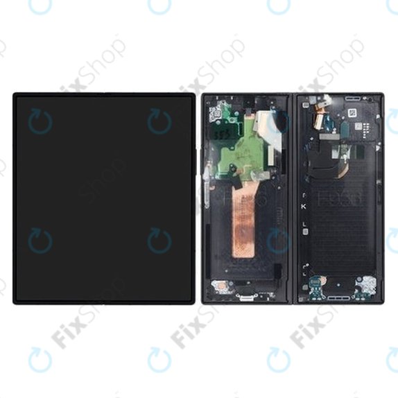 Samsung Galaxy Z Fold 6 F956B - LCD Kijelző + Érintőüveg + Keret (Black) OLED