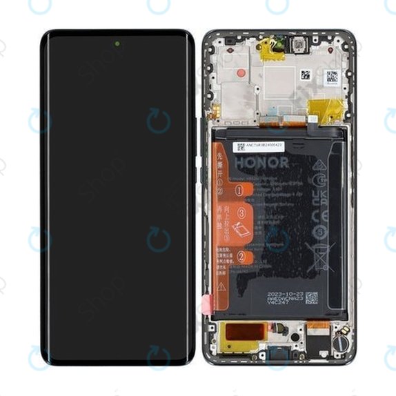 Honor Magic6 Lite - LCD Kijelző + Érintőüveg + Keret + Akkumulátor (Black) - 0235AHHP, 0235AHHU Genuine Service Pack