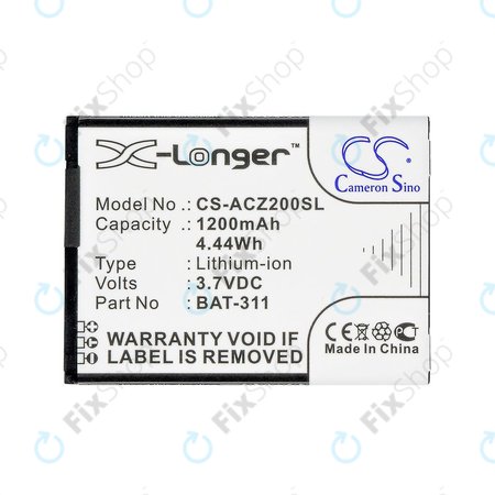 Akkumulátor Acer Liquid Z200, BAT-311, Li-ion, 3.7V, 1200mAh, HQ