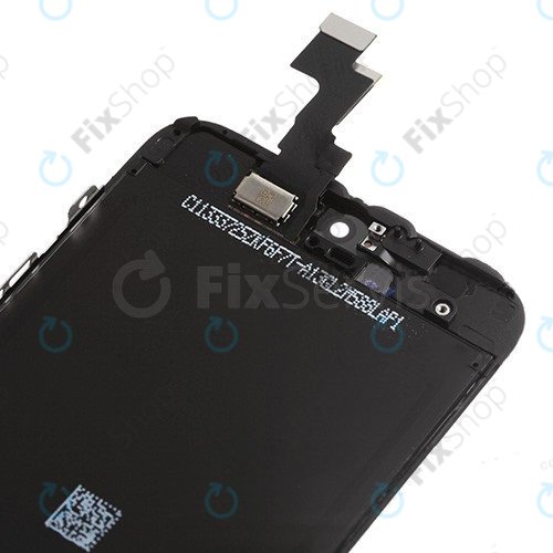 Kijelző iPhone 5S, SE, Black, Érintőüveg kerettel