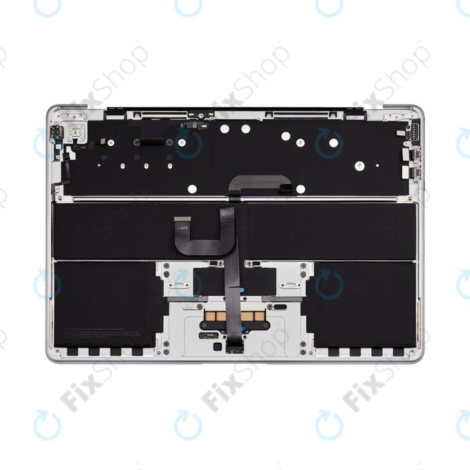 Felső billentyűzetkeret MacBook Air 13", A3113 (2024), US billentyűzettel és akkumulátorral, Silver, 661-40228, Genuine Apple