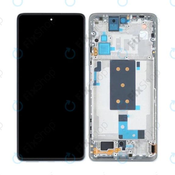 Xiaomi 11T, 11T Pro - LCD Kijelző + Érintőüveg + Keret (Celestial Blue) OLED
