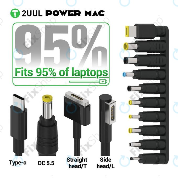 Diagnosztikai tápkábel kijelzővel laptopokhoz, 2UUL PW08