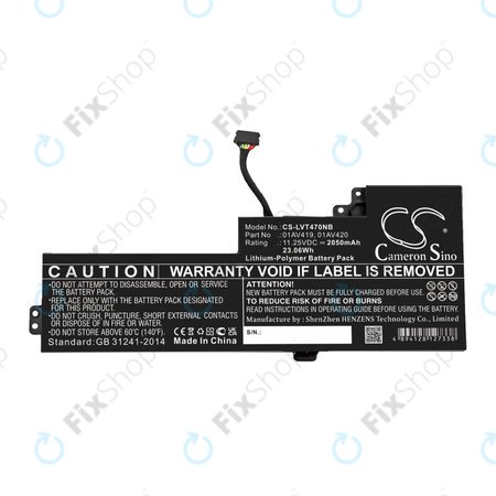 Akkumulátor Lenovo Thinkpad A285, T470, T480, 2050mAh, Li-Pol, 11.25V, 01AV419, HQ