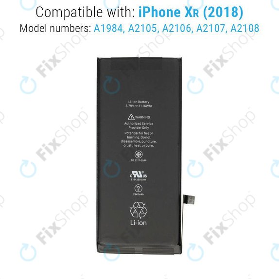 Akkumulátor iPhone XR, 2942mAh, Service Pack