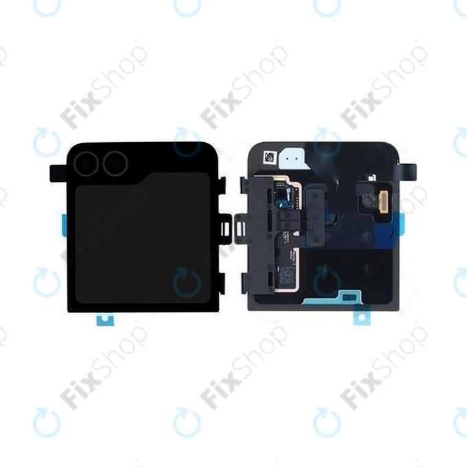 Samsung Galaxy Z Flip 6 F741B - LCD Kijelző + Érintőüveg + Keret (Külső) (Crafted Black) - GH97-30012E Genuine Service Pack