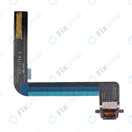 Apple iPad (6th Gen 2018) - Töltő Csatlakozó + Flex Kábelek (Black)